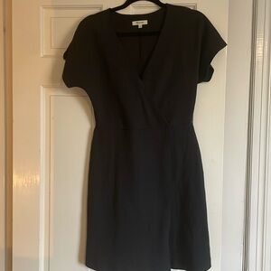 Madewell Faux wrap Black dress